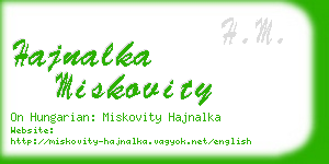 hajnalka miskovity business card